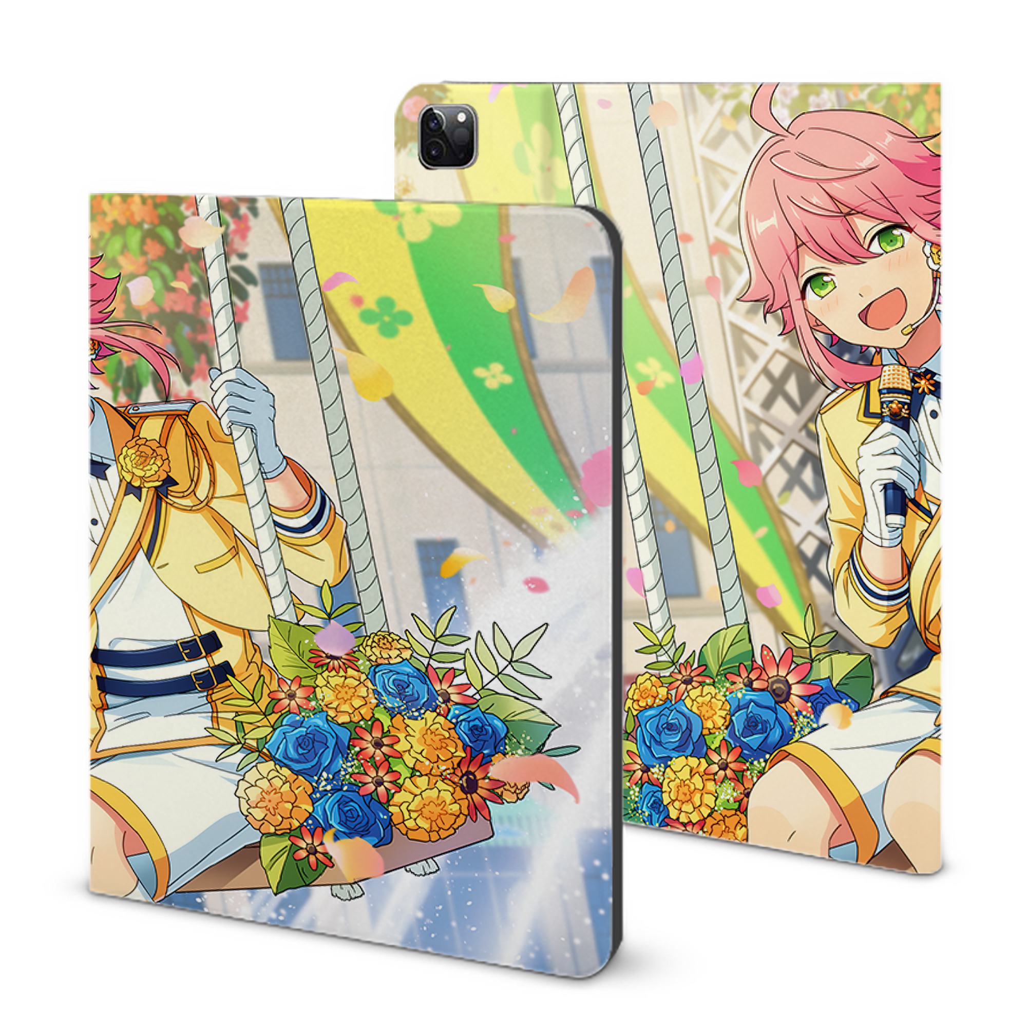 （画像用） あんさんぶるスターズ! Ensemble Stars IPad ケース ブック型 PUレザー TPU 耐衝撃 軽量 薄型 ペン収納なし 全面保護 IPad 各モデル対応